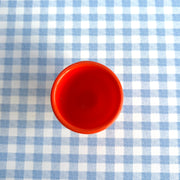 Coquetier rouge orangé