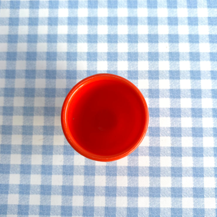 Coquetier rouge orangé