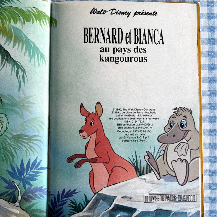 Livre Bernard et Bianca au pays des kangourous
