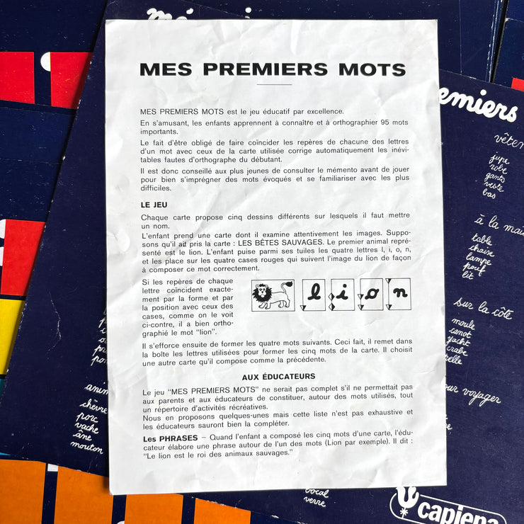 Jeu mes premiers mots