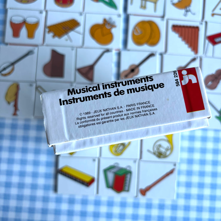 Jeu loto instruments de musique