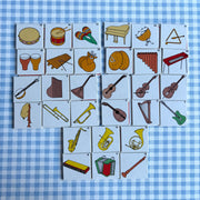 Jeu loto instruments de musique