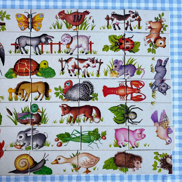 Jeu Les animaux domino puzzle