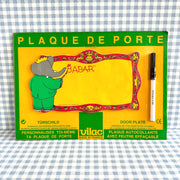 Plaque de porte Babar