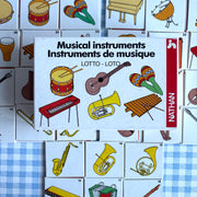 Jeu loto instruments de musique