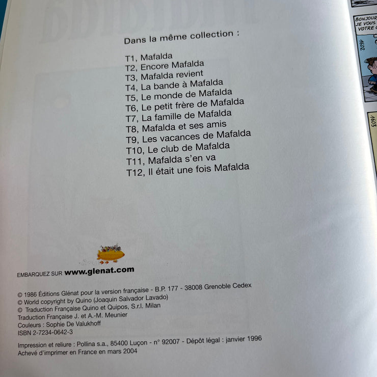 Livre BD Mafalda