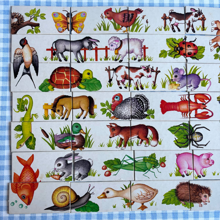 Jeu Les animaux domino puzzle